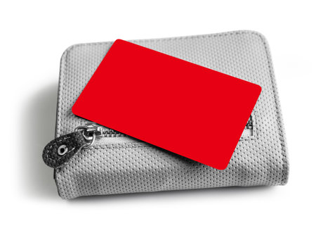 Blank credit card and  wallet on white background with clipping path
