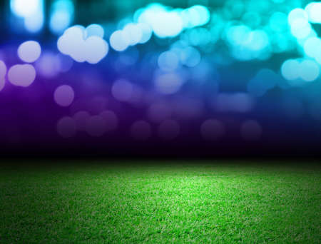 Soccer field and bokeh background の写真素材
