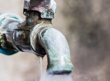 Defective faucet の写真素材
