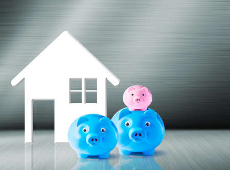 Business concept of saving for familyの写真素材