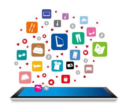 Shopping online designのイラスト素材