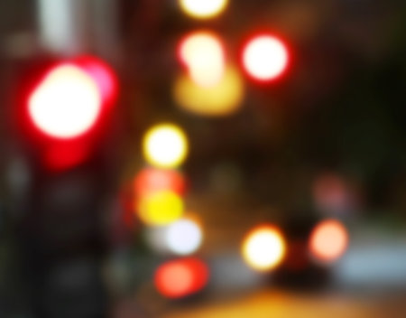 Night traffic. Motion blur.の写真素材