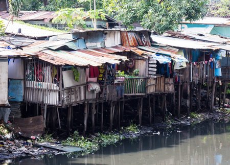 Slum in bangkok, thailand