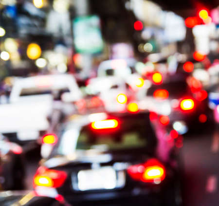 Night traffic. Motion blur.の写真素材
