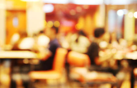 Abstract blur background of people in the restaurantの写真素材