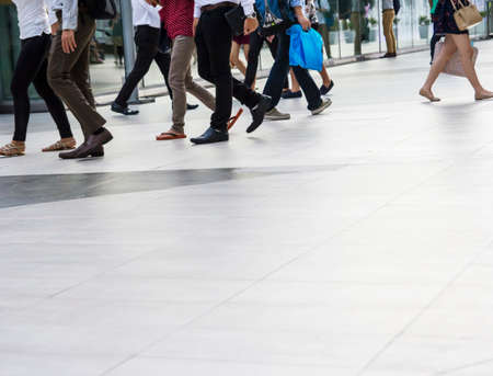 People are walking in the cityの写真素材