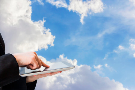Business woman are using digital tablet