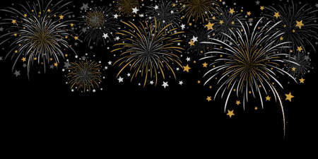 Vector fireworks designのイラスト素材