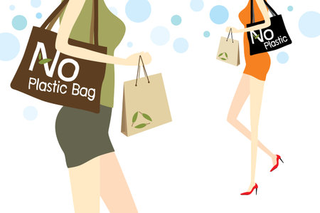 No plastic bagのイラスト素材