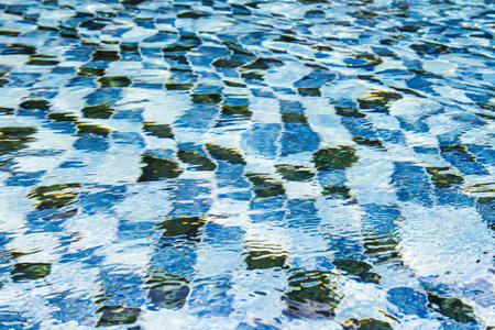 Blur background of swimming pool