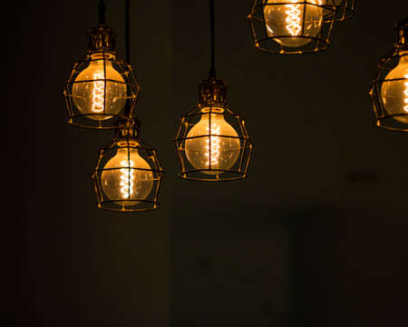 Retro style lighting decorationの写真素材