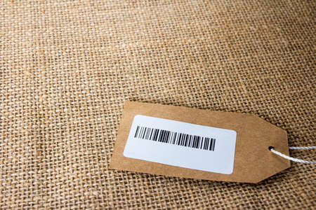 Closeup barcode on tagの写真素材
