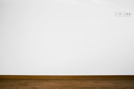 White wall in the bedroom