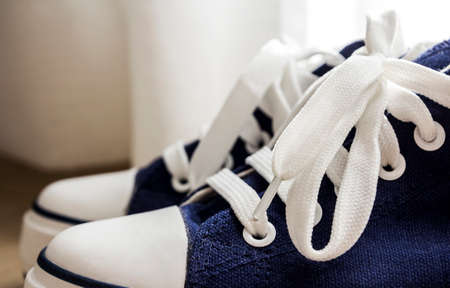 Woman shoes on wooden floorの写真素材