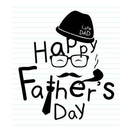 Happy fathers dayのイラスト素材