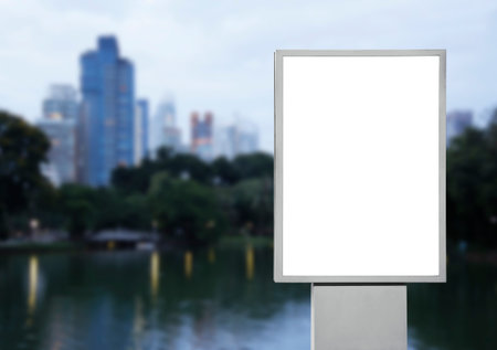 Blank advertising billboard in the cityの写真素材