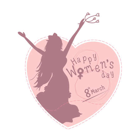 8 march happy womens day design on white backgroundのイラスト素材