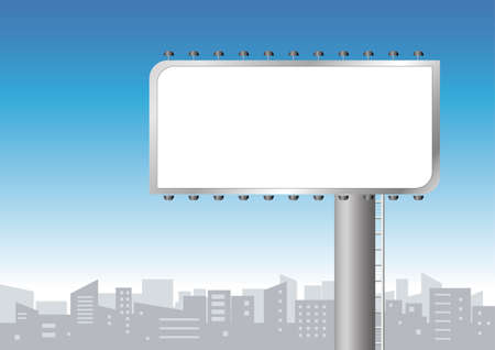 Blank billboard in the cityのイラスト素材