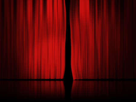 Red stage curtain backgroundの写真素材