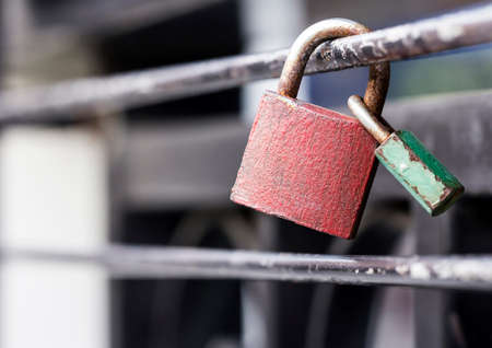 Two old master key on the bridgeの写真素材