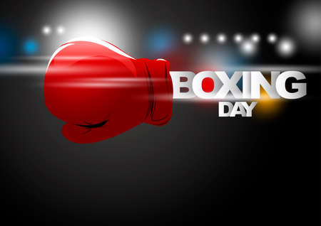 Boxing day shopping concept design of boxing gloves with lightのイラスト素材