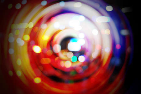 Abstract background of radial blur with bokehの写真素材