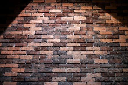 Brick texture background with lightの写真素材