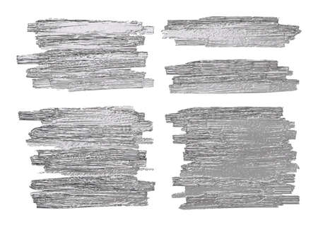 Silver brush stoke texture on white background vector illustrationのイラスト素材