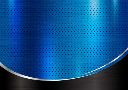 Blue metal texture background vector illustrationのイラスト素材