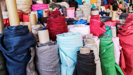 Fabric in roll background