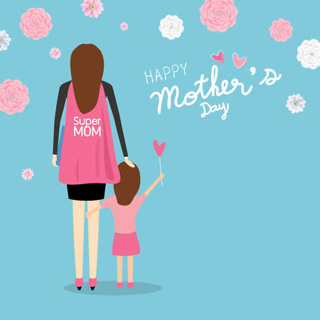 Happy mother's day vector illustrationのイラスト素材