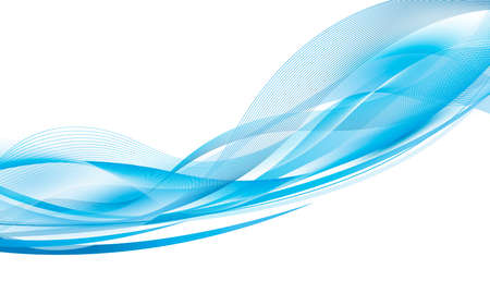 Abstract blue wave on white background vector illustrationのイラスト素材