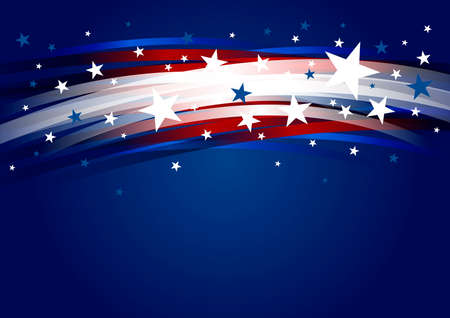 Abstract USA background design of line gradient and star 4th of july independence day vector illustrationのイラスト素材