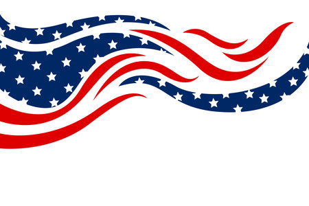 Abstract USA flag background vector illustrationのイラスト素材