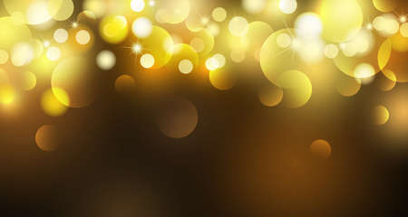 Abstract gold bokeh lights background vector illustrationのイラスト素材