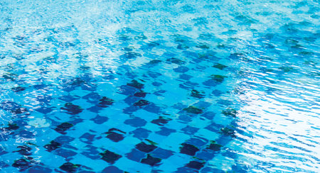 Water wave in swimming pool background