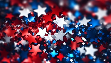 4th of july happy independence day design of star background Generative aiの素材