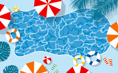 Summer banner background Vector illustrationのイラスト素材