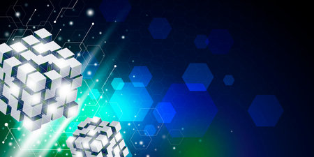 Blockchain technology background design vector illustration