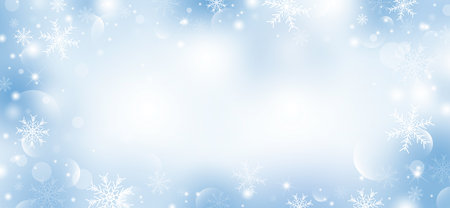 Winter and christmas background design of snowflake with snowfall vector illustrationのイラスト素材
