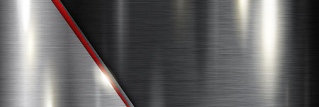 Metal banner background illustrationの写真素材