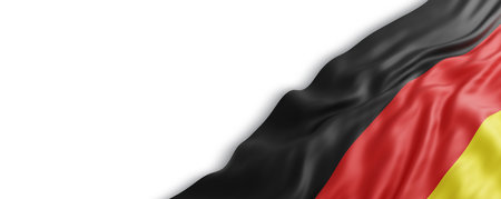 Germany flag isolated on white background with copy space 3D renderの写真素材