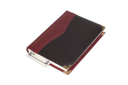 Diary with bookmarkの写真素材