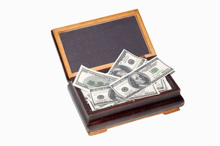 Full of money old boxの写真素材