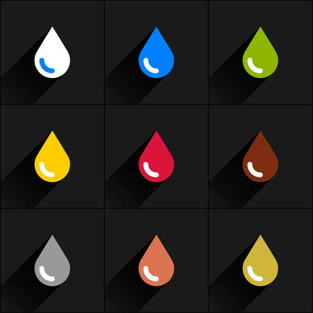Drop icon set liquidのイラスト素材