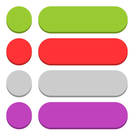 Flat blank icon circle empty internet color button on white background. Vector illustration web design element save in 8 epsのイラスト素材