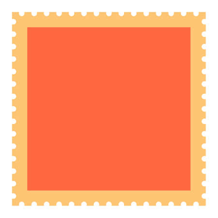 Recolorable blank square postage stamp Vector illustrationのイラスト素材