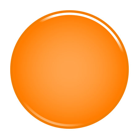 Orange glossy button empty web internet icon circle empty shape. Vector ...