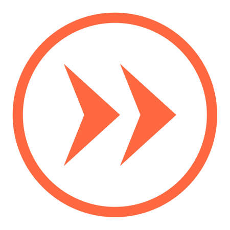 Use it in all your designs. Arrow sign in circular icon created in thin line style. Quick and easy recolorable graphic element in technique vector illustrationのイラスト素材