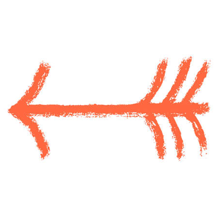 Use it in all your designs. Illustration of flying arrows for the bow drawn by a paint brush stroke. Quick and easy recolorable shape. Vector illustration a graphic element.のイラスト素材